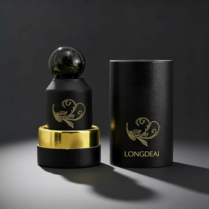 OEM Luxury Cylinder Black Perfume Bottle 30ml 50ml 100ml Eco-friendly Glass Perfume Bottles with <b>Resin</b> Cap and Box Packaging - Product Image 1