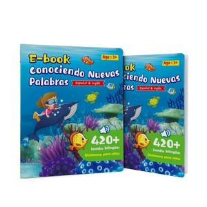 Libro Educativo Bilingüe Francés Español Inglés con Sonidos para Bebés, Juguete Musical Interactivo para el Aprendizaje Temprano con Audio en Plástico - Product Image 1