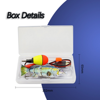 Leurre électrique à hélice auto-nageant 95mm 26g, lumière LED électronique clignotante, leurre rechargeable pour poissons