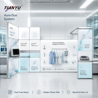 Système d'affichage mural en tissu portable sans outils TIANYU, plug and play, cadre de caisson lumineux LED réutilisable, stand d'exposition Aura Duo