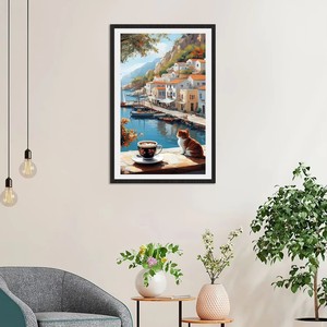 Chaton sur le rebord <span class=keywords><strong>de</strong></span> la fenêtre, art mural personnalisé, impression numérique sur toile, image HD, design personnalisé pour la décoration moderne <span class=keywords><strong>de</strong></span> la maison - Product Image 1