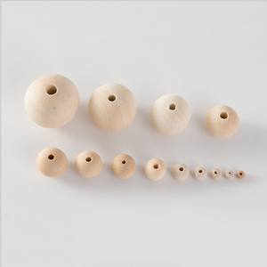 Perline a sfera, 100 pezzo di betulla/acero/loto in legno amichevole, in legno di alta qualità su misura/borsa decorazione personalizzata Logo europa - Product Image 3