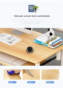 Простой компьютерный стол настольный стол домашний стол из стали и дерева Письменный стол Рабочий стол современный простой компьютерный стол - Product Image 4