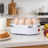 Cuiseur à œufs électrique automatique en plastique à couche unique, cuisson vapeur en un clic, le plus vendu