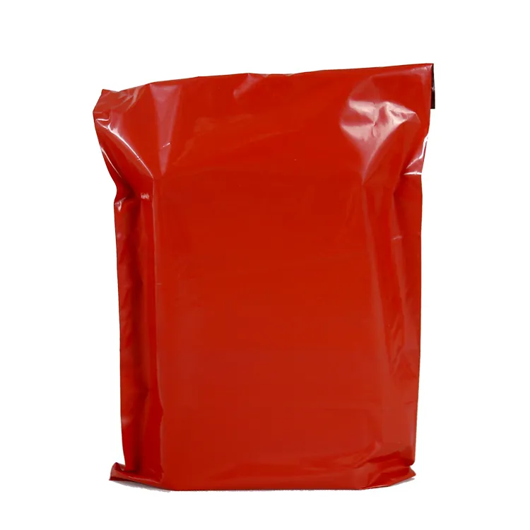 bolsa de envío rojo Express de embalaje bolsa de plástico sobres de color en los anuncios publicitarios de polietileno con Logo