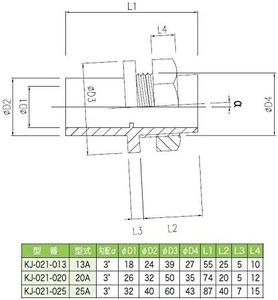 Conector de Pasamanos Roscado Recto Kansaikako, Pieza para Dispositivos Industriales de Tratamiento de Agua con Inclinación, Modelo P30-002, 13A - Product Image 6