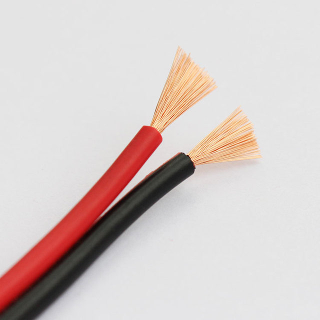 RVB Red Black Parallel Wires Pure Copper Stranded PVC Insulation Power Supply Wires 0.3 0.5 0.75 1 1.5 2.5mm