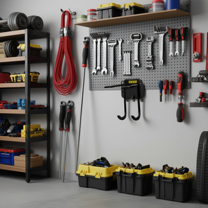 Crochet mural double rail Stanley Standard 24 pouces pour rangement de garage - Product Image 3