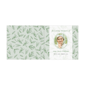 Foglie di tè verde forniture funebri registro commemorativo libro funebre Guest Book per il servizio funebre - Product Image 3