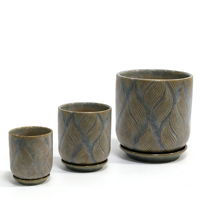 Fabricants en gros de pots à succulentes en céramique, ensemble de pots en céramique modernes pour la décoration de la maison, pots pour plantes, B2B professionnel