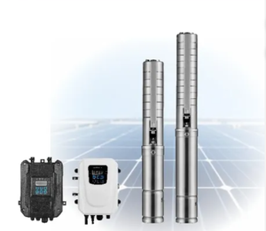 Kit de <span class=keywords><strong>Pompe</strong></span> Solaire DC pour <span class=keywords><strong>Forage</strong></span>, <span class=keywords><strong>Pompe</strong></span> à Eau Solaire Submersible pour Puits Profond, Alimentation en Eau pour Zones Rurales Isolées, Tête de 120m, Débit de <span class=keywords><strong>10m</strong></span>³/h - Product Image 2
