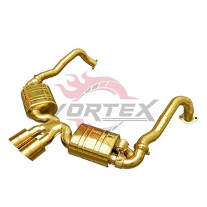 ระบบท่อไอเสียแบบ Catback สแตนเลสสีทอง Vortex สำหรับรถ Porsche Boxster & Cayman 981 2.7 3.4 พร้อมวาล์ว ติดตั้งง่าย - Product Image 4