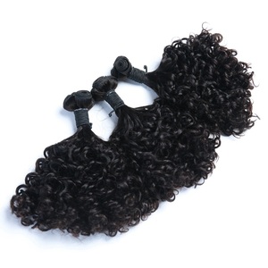 High Quality Virgin Remy Human Hair Extensions Natural Color Amazing <b>Curly</b> Funmi Hair <b>Bundles</b> - Product Image 2