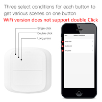 Linkoze LKWSW201 WiFi Wireless Double Button Smart Switch Mendukung Tekanan Tunggal/Ganda/Tekanan Panjang untuk Kontrol Rumah