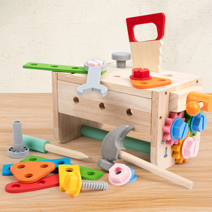 Juguete Educativo <span class=keywords><strong>de</strong></span> Madera para la Primera Infancia, <span class=keywords><strong>Caja</strong></span> <span class=keywords><strong>de</strong></span> <span class=keywords><strong>Herramientas</strong></span> Portátil con Tuercas Desmontables, Juego <span class=keywords><strong>de</strong></span> Reparación con Tornillos para Niños <span class=keywords><strong>de</strong></span> 0 a 24 Meses - Product Image 1