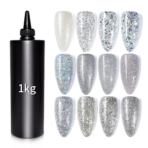 Gel à ongles de photothérapie, paillettes colorées, diamants, Champagne, argent, <span class=keywords><strong>blanc</strong></span>, vente en gros d'usine - Product Image 2