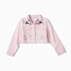 Vestido Blanco para Niñas, Ropa Infantil, Vestidos para Niñas, Abrigo de Mezclilla, Bolso, Conjuntos de Tres Piezas, Ropa para Niños, Vestidos de Fiesta para Niñas - Product Image 3