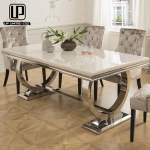 Mesa de Comedor Circular de Mármol de Lujo de Alta Calidad, Estilo Italiano, Diseño Más Popular, Suministro de Fábrica - Product Image 1