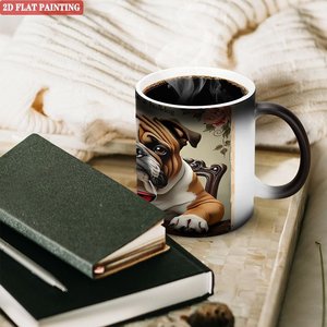 Magic Mug Frosted Black 11oz <b>Ceramic</b> Heat Sensitive Tea <b>Cup</b> - Product Image 3
