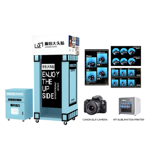 Cabina de fotos de pie, cabina de fotos portátil para selfies, software de fotomatón de alto ángulo y suministros para fiestas con logotipo personalizado - Product Image 1