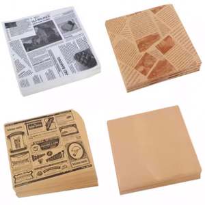 <b>White</b> and Brown Double-Sided Waterproof Eco-Friendly Recyclable Sandwich Hamburger Bread <b>Wrapping</b> <b>Paper</b> - Product Image 3
