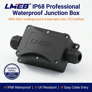 Caja de Conexiones Eléctrica Impermeable IP68 de 2 Vías, 2 Pines/3 Pines, 450V 32A, Multi-Puerto, LMEB CE ROHS OEM/ODM para Panel Solar - Product Image 1