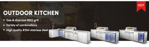 304 thép không gỉ mô-đun ngoài trời BBQ nhà bếp với bồn rửa và BBQ đảo tủ bếp - Product Image 3