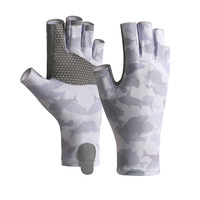 OEM Vente en gros Gants de pêche avec protection UV Gants de pêche antidérapants à 5 coupures et 5 doigts Gants de pêche sans doigts pour le travail
