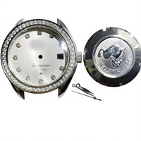 Stainless Steel Watch Case 39mm Logo Dial Diamond-Set for Seamless Design for 2813/8215 Movement Watch Parts