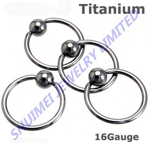 G23 in titanio solido anello chiuso anello con anello da naso orecchino Labret Tragus Helix Cartilage corpo Piercing gioielli per regalo di nozze - Product Image 6