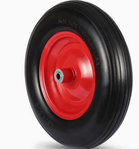 Roues de <span class=keywords><strong>brouette</strong></span> en mousse PU de 16 pouces 4.80/4.00 à 8 roulettes en polyuréthane avec jante en acier pour transpalette, chariot de camping - Product Image 4