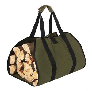 Free Sample Hot Sale Waxed Nylon <b>Log</b> Carrier <b>Bag</b>, Water Resistant Firewood Carrying <b>Bag</b> Wood Tote with Handles for Camping Trip - Product Image 1