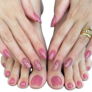 Kit de 48 faux ongles pour pieds et mains – Ongles artificiels à presser pour <span class=keywords><strong>manucure</strong></span> et pédicure - Product Image 1