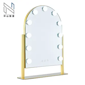Hot Sale Hollywood Maquiagem Vanity Mirror Com 11 Lâmpadas Led 3 Cores Dimmable Touch Screen Mirror