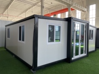Maison conteneur extensible moderne de 20 pieds, 2 chambres, cuisine, salle de bain, design élégant en panneaux sandwich, marque Gouyu, garantie de 2 ans