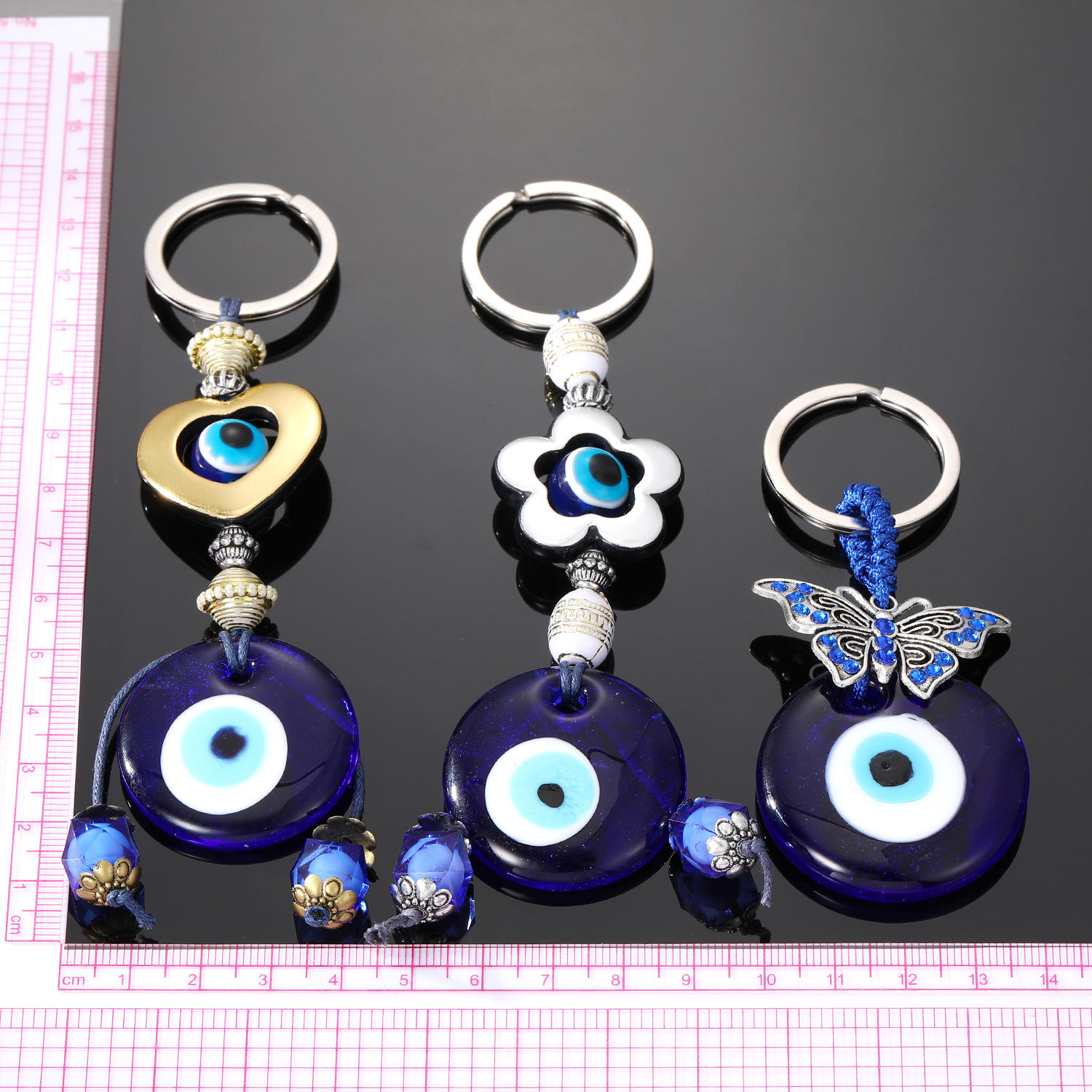 Mati Evil Eye Blue Glass Pendants In Athens Shop Greece Stock Photo - Foto 8