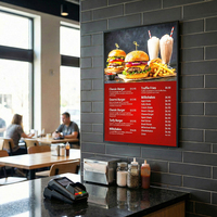 Panneau publicitaire LED moderne avec cadre en aluminium pour menu de restaurant, promotion de marque, fabricant chinois en gros