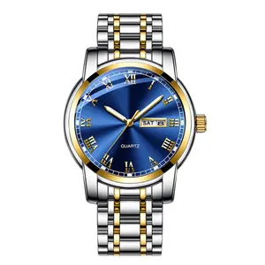 Atacado minimalista impermeável designer de aço inoxidável, logotipo personalizado oem montre pulseira de luxo relógio masculino de quartzo pulseira