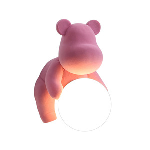 Nordic Creative Bear Children's Resin Lamp with LED Eye-Friendly <b>Wall</b> & <b>Bedside</b> Lamp 6W Power for Bedroom or Staircase Use - Product Image 3