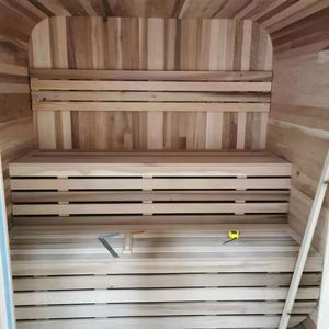 Sauna cube en cèdre rouge en bois massif pour 6 personnes à vendre - Product Image 5