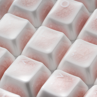 XVX Keycaps en céramique rose en forme de cœur, finition craquelée, profil Cherry, keycaps lisses pour claviers mécaniques AKKO/Ajazz/XVX/AULA