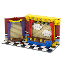 Peluches FNAF Stage, figurines Freddy Foxy, ensembles de blocs de construction, kits DIY, briques MOC, jouets pour enfants, Mould King MOC1423