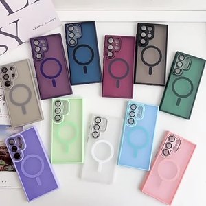 Per <span class=keywords><strong>Samsung</strong></span> S24 S23 <span class=keywords><strong>S22</strong></span> satinato custodia nera magnetica per <span class=keywords><strong>Samsung</strong></span> S25 Ultra smerigliato traslucido rigida Cover del telefono cellulare - Product Image 5