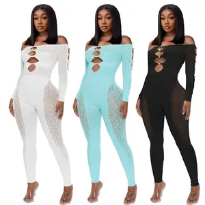 Dropshipping boutique summer clothing womens one piece off shoulder 2022 women jumpsuit