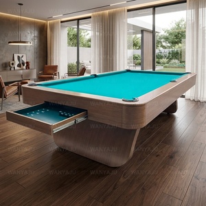 Table de <span class=keywords><strong>billard</strong></span> 9/<span class=keywords><strong>8</strong></span>/7 pieds sur mesure à prix d'usine avec cadre en bois massif, plateau en ardoise, coussinets et design moderne convertible - Product Image 5