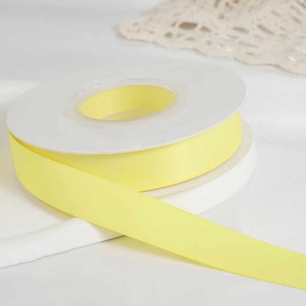 #Ruban polyester 617 jaune clair 2 cm 100 yards