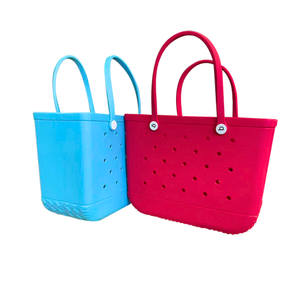 Sac à main élégant imperméable Croc pour femmes fourre-tout à la mode EVA Silicone sac de plage haute capacité Bogg sac deux ouvert bonbons en gros - Product Image 6