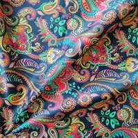 Doublure de costume imprimée colorée à motif floral Paisley, 100 % polyester sergé, doublure intérieure de veste douce, doublures de chapeau de haute qualité en stock
