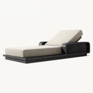 Tumbona moderna de lujo impermeable <span class=keywords><strong>para</strong></span> jardín al aire libre tumbona de madera de teca maciza <span class=keywords><strong>para</strong></span> patio piscina - Product Image 5