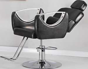 Sillón Elevador Resistente para Peluquería y Salón de Belleza, Pedal de Cuero Sintético Dorado y Plateado, Silla de Salón en Oferta - Product Image 2